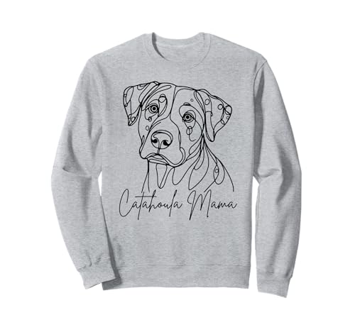 Catahoula Mama Catahoula Leopard Mom Line Art Hund künstlerisch Sweatshirt von Catahoula Leopard Lover Beautiful Dog Gift Design