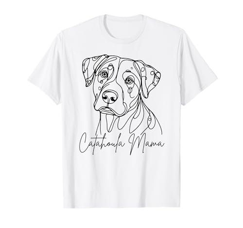Catahoula Mama Catahoula Leopard Mom Line Art Hund künstlerisch T-Shirt von Catahoula Leopard Lover Beautiful Dog Gift Design