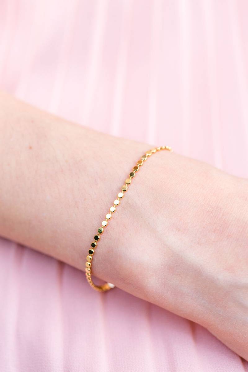 Armband Vergoldet Plättchen, Armkettchen, Zartes von CataleaJewelry