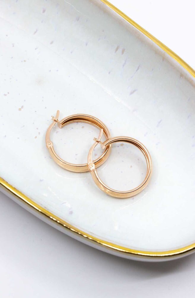 Creolen Rosegold // Rosegoldene Ohrringe von CataleaJewelry