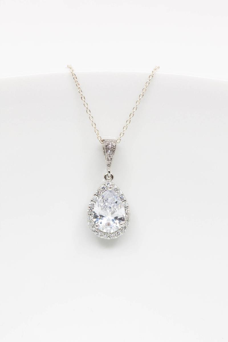 Kette Silber Braut Hochzeitsschmuck Brautschmuck von CataleaJewelry