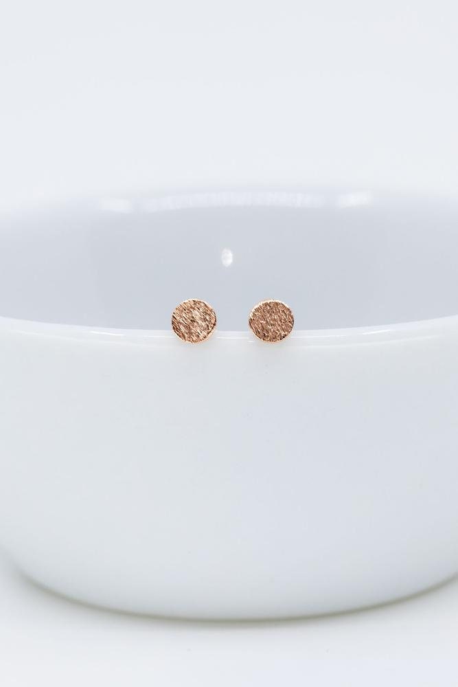 Ohrringe Rosevergoldet 925 Silber Plättchen 4 Mm von CataleaJewelry