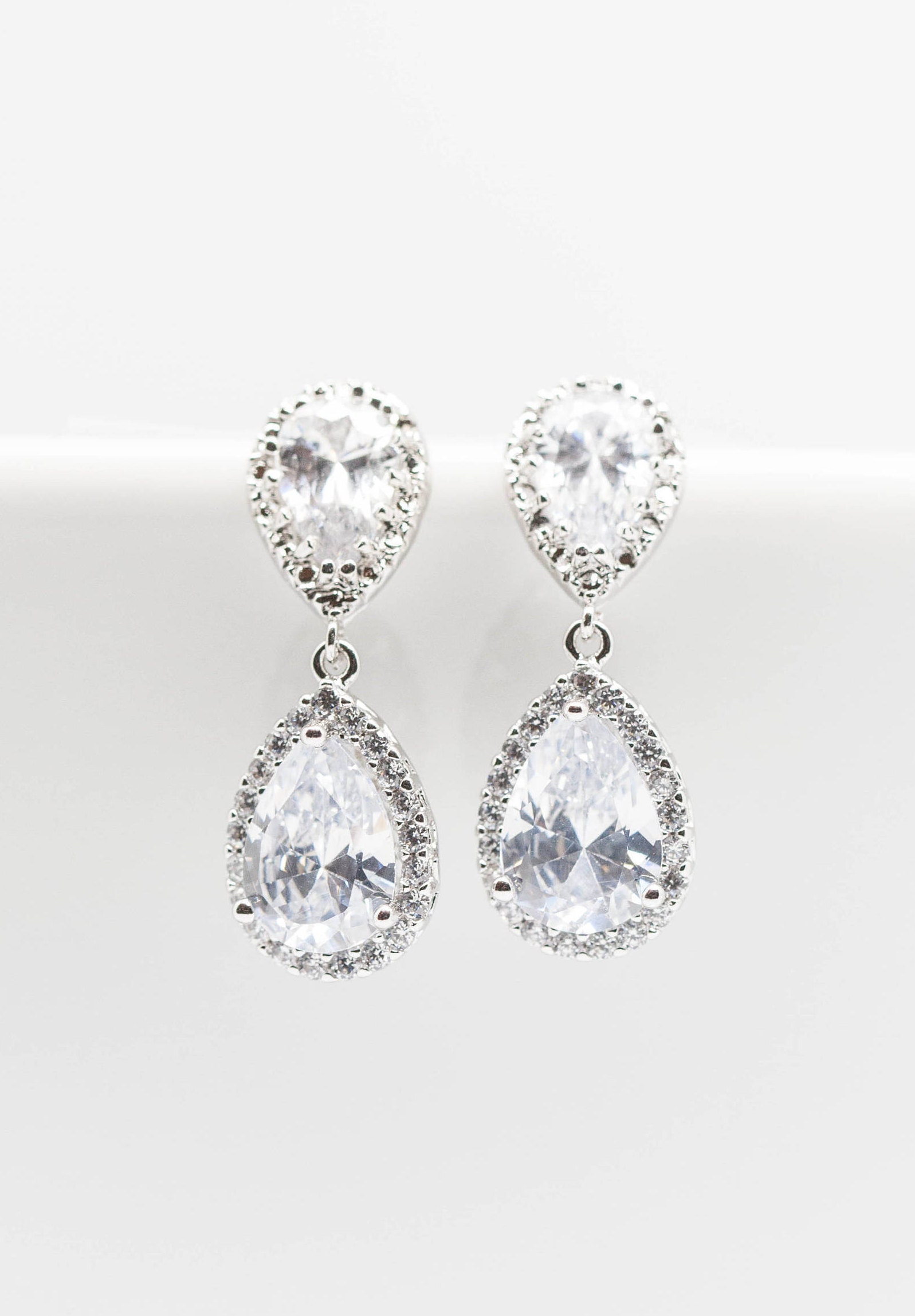 Ohrringe Silber Hochzeitsschmuck Brautschmuck von CataleaJewelry