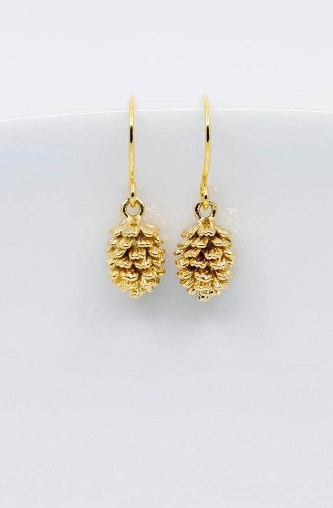 Ohrringe Vergoldet Tannenzapfen von CataleaJewelry