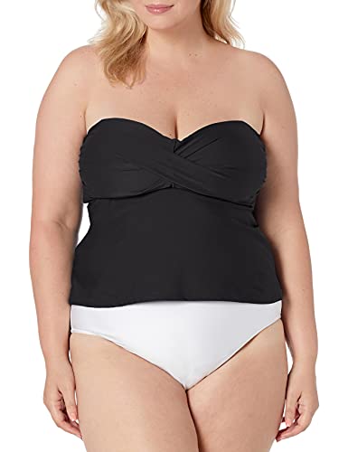 Catalina Damen Bandeau Badeanzug Tankini-Oberteil, Schwarz, Large von Catalina