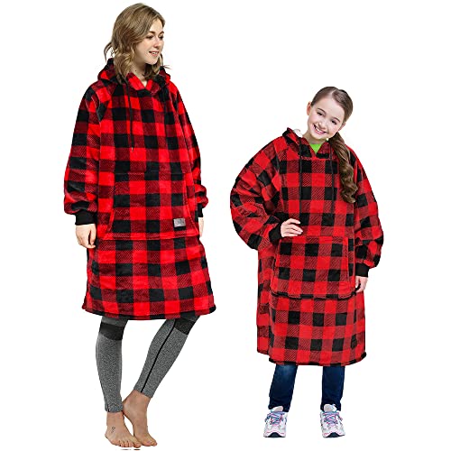 Catalonia Classy Sherpa Kapuzendecke Kuschelig Hoodie Decke, Flauschig Warmer Pullidecke Lange Kapuzen Sweatshirt mit großer Kapuze und Fronttasche, Gifts für Kinder Erwachsene Frauen Männer Mädchen Catalonia Classy Sherpa Kapuzendecke Kuschelig Hoodie Decke, Flauschig Warmer Pullidecke Lange Kapuzen Sweatshirt mit großer Kapuze und Fronttasche, Gifts für Kinder Erwachsene Frauen Männer Mädchen von Catalonia Classy