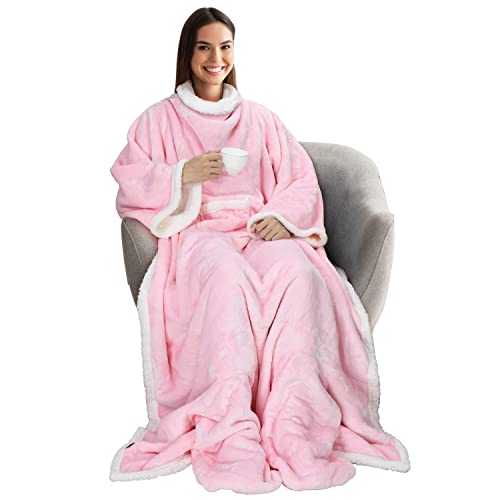 Catalonia Classy Tragbare Decke mit Ärmeln und Fußtaschen, bequeme Kuscheldecken für Frauen, Erwachsene, Männer, Fleece, warme, gemütliche Decke, Geschenkideen Catalonia Classy Tragbare Decke mit Ärmeln und Fußtaschen, bequeme Kuscheldecken für Frauen, Erwachsene, Männer, Fleece, warme, gemütliche Decke, Geschenkideen von Catalonia Classy