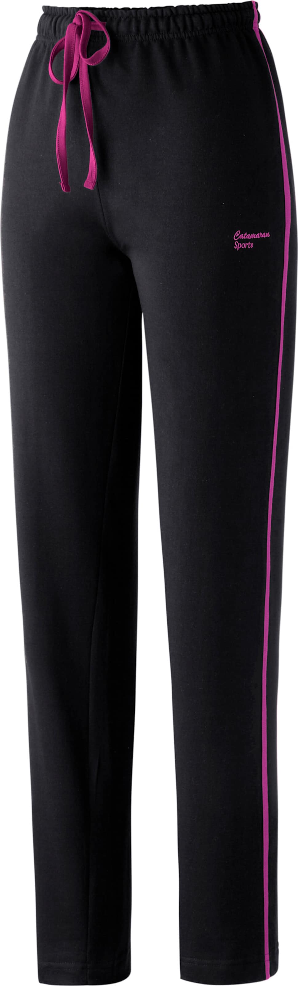 Sieh an! Damen Freizeithose schwarz-pink von Catamaran Sports