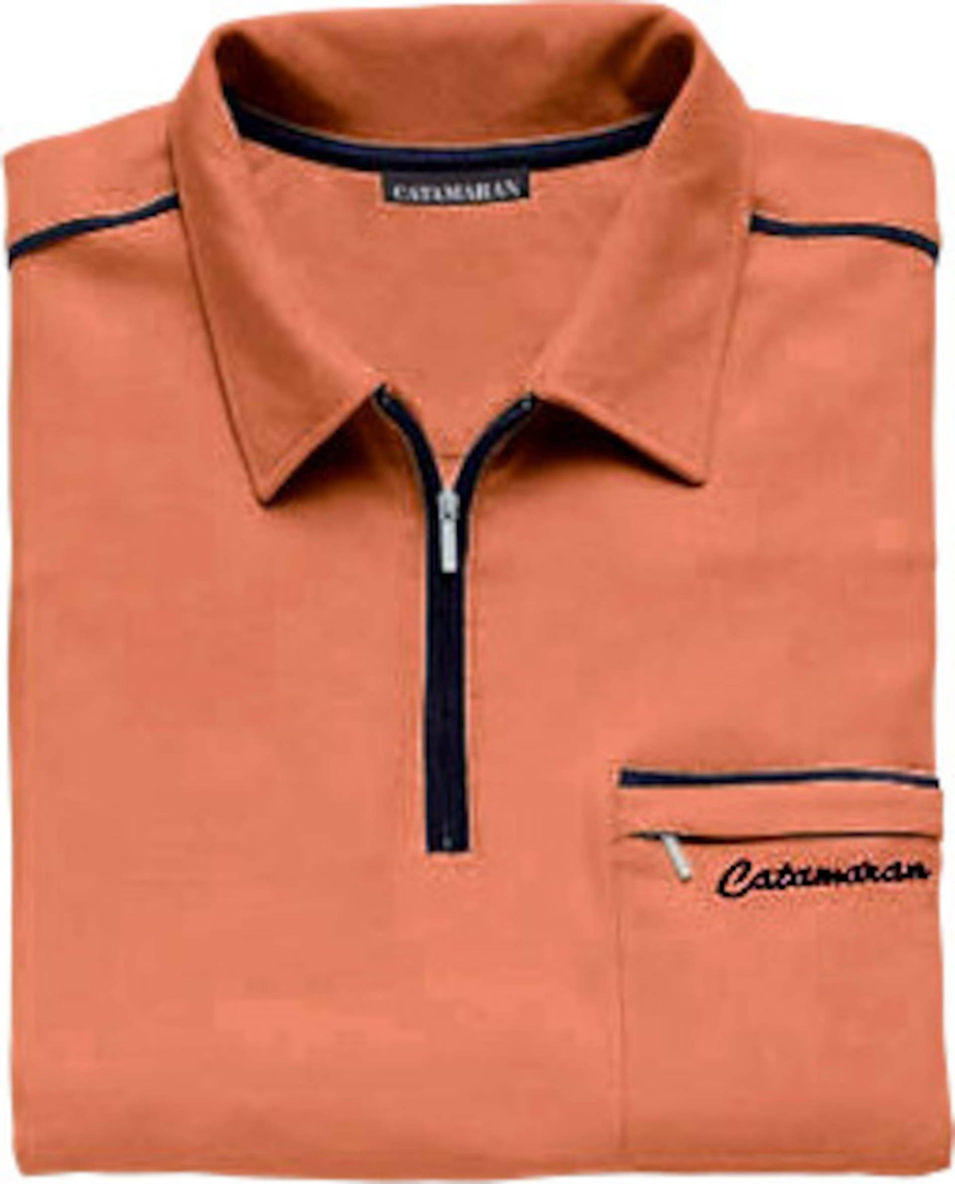 Sieh an! Herren Kurzarm-Poloshirt terrakotta von Catamaran