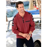 Witt Weiden Herren Langarm-Poloshirt bordeaux von Catamaran