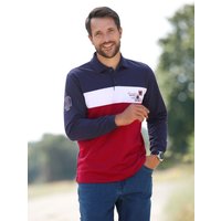 Witt Weiden Herren Langarm-Poloshirt kirsche-marine von Catamaran