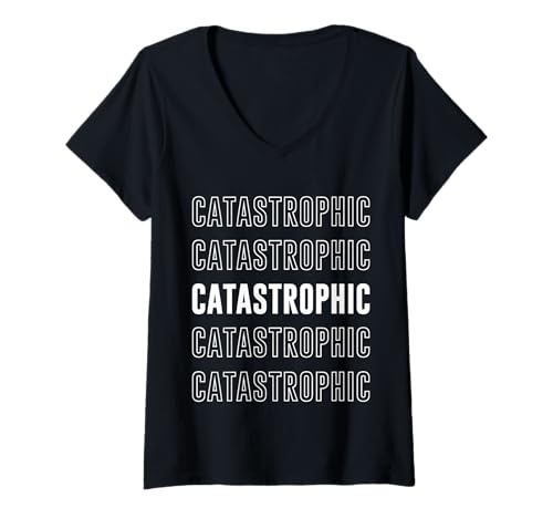 Damen Katastrophal T-Shirt mit V-Ausschnitt von Catastrophic Apparel