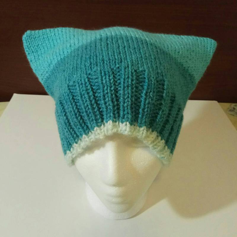 strickmütze/Katzenmütze - Dunkeltürkis strickmütze/Katzenmütze - Dunkeltürkis von Catcozy