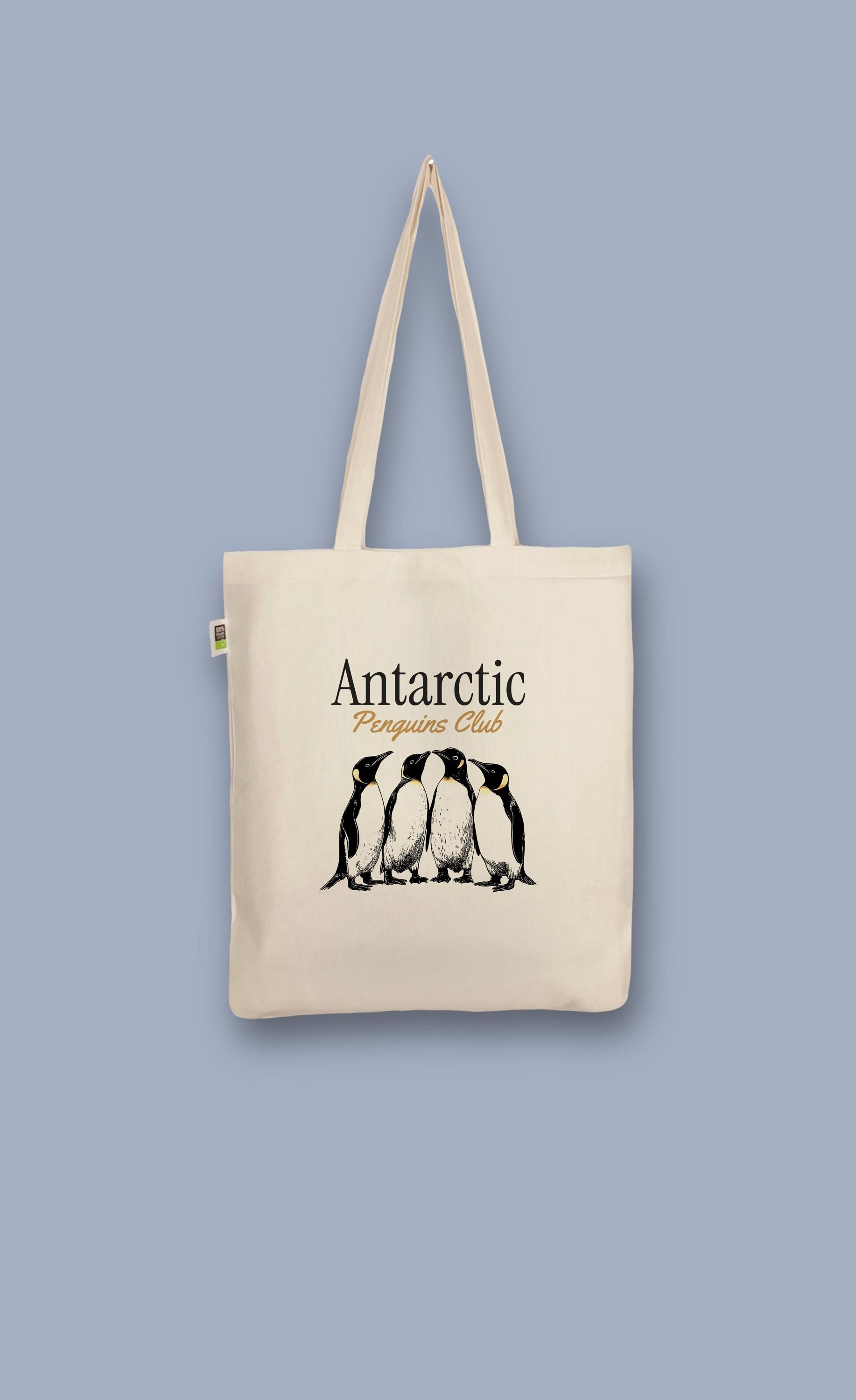 Handbedruckter Bio-Jutebeutel „Pinguine Antarctic" Handbedruckter Bio-Jutebeutel „Pinguine Antarctic" von CaterinaMariaAtelier