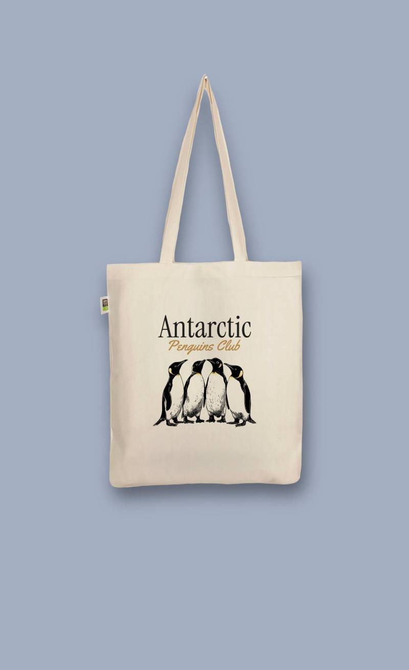 Handbedruckter Bio-Jutebeutel „Pinguine Antarctic" Handbedruckter Bio-Jutebeutel „Pinguine Antarctic" von CaterinaMariaAtelier