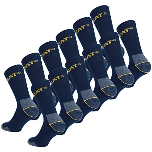 Cat Caterpillar Universelle Herren Socken 6|9|12|24 Paar Farben und Größe wählbar in Schwarz, Blau, Grau, in 35-40 | 41-45 | 46-50 (Groß), Socken, 12 Paar Blau, von Caterpillar