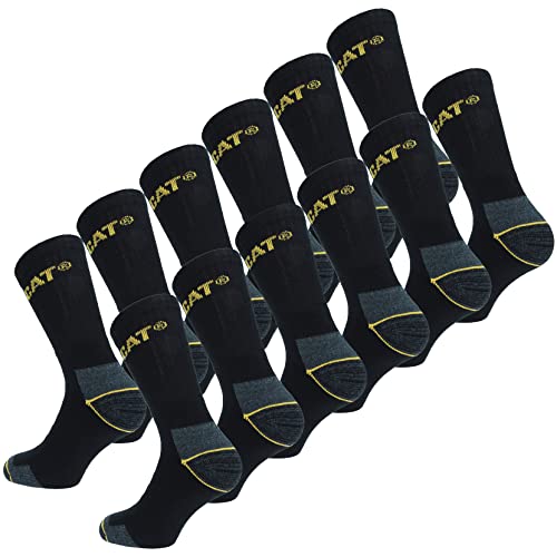 Cat Caterpillar Universelle Herren Socken 6|9|12|24 Paar Farben und Größe wählbar in Schwarz, Blau, Grau, in 35-40 | 41-45 | 46-50 (Groß), Socken, 6 Paar Blau, von Caterpillar