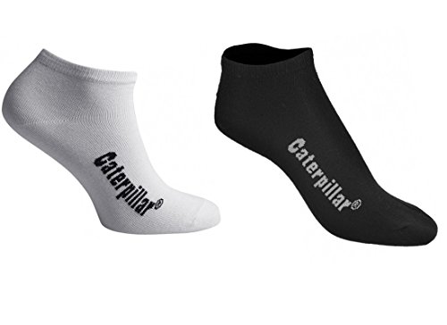 Caterpillar CAT wahlweise 5|10|15 Paar Sneakersocken, Schwarz oder Weiß oder Farbmix, 39-42 | 43-46 | 47-50, Kurzschaftsocken, Socken (43-46, 10 Paar : 5x Schwarz + 5x Weiß) von Caterpillar