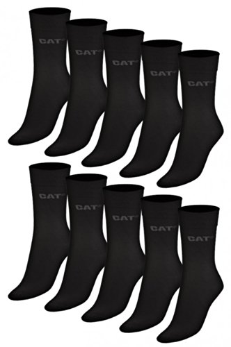 CATERPILLAR Classic Business Strümpfe Socken 10 Paar 2x 5er Pack schwarz, Größenauswahl:39 - 42 von Caterpillar