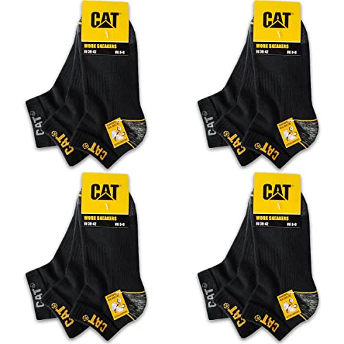 Caterpillar 12 Paar CAT WORK SNEAKERS ArbeitsSneaker Sneaker ArbeitsSocken Socken Strümpfe Größe 39-50 (39-42, 12 Paar Schwarz) von Caterpillar