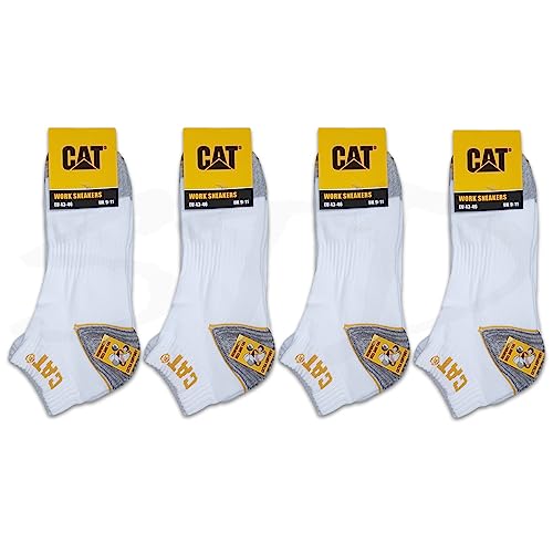 Caterpillar 12 Paar CAT WORK SNEAKERS ArbeitsSneaker Sneaker ArbeitsSocken Socken Strümpfe Größe 39-50 (39-42, 12 Paar Weiß) von Caterpillar