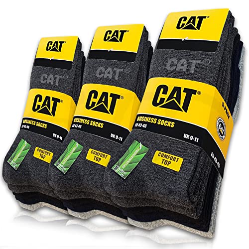 Caterpillar 15 Paar CAT BUSINESS SOCKEN Feine Damen & Herrensocken ohne Gummi Strümpfe Größe 35-50 (39-42, 15 Paar Farbmix) von Caterpillar