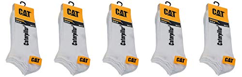 Caterpillar 15 Paar Herren Damen Kurze Socken Sneakers Weiss oder Schwarz AV775 CAT Sportsocken Sneaker Socke Sparset Bundle, Farbe:weiß, Größe:39-42 von Caterpillar