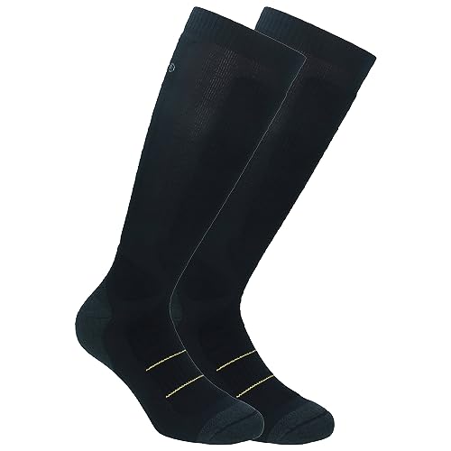 Caterpillar 2 Paar lange Socken für Herren, abgestufte Kompression, schnelle Muskelregeneration (Schwarz, 39-42) von Caterpillar