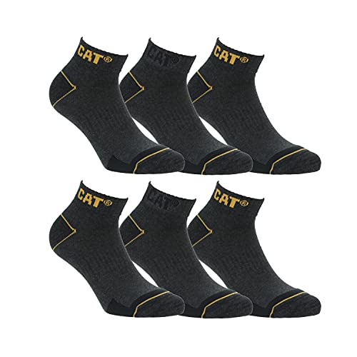 Caterpillar 6 Paare CAT Herren Universal/Arbeit kurze Socken ausgezeichnete qualität von Baumwolle (Grau, 47-50) von Caterpillar