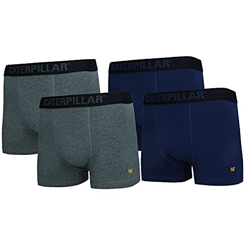 Caterpillar Boxer für Herren, 4er Pack, hochwertige Baumwolle (Mehrfarbig, XL) von Caterpillar