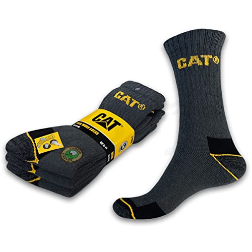 Caterpillar CAT® REAL WORK SOCKS Damen Herren Arbeitssocken Business Socken Strümpfe Größe 35-50 (41-45, 15 Paar Grau) von Caterpillar