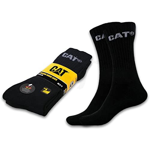 Caterpillar CAT® THERMO WORK Arbeitssocken wärmende warme Winter Socken Strümpfe Socks Größenauswahl 41-45 (46-50, 4 Paar Schwarz) von Caterpillar