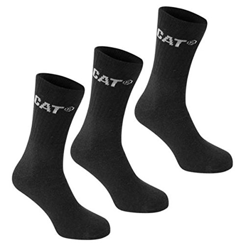 Caterpillar CAT 15 Paar Arbeitssocken, Wahlweise 41-45 | 46-50 in Schwarz und/oder Blau/Grau-Mix, Socken, Strümpfe (41-45, 15 Paar Schwarz) von Caterpillar