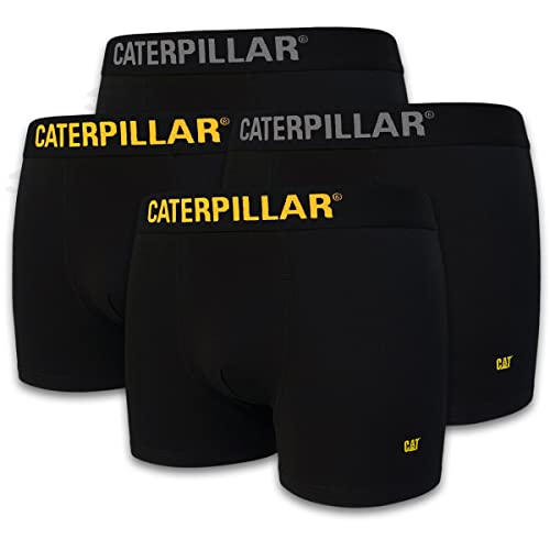 Caterpillar CAT Boxershorts Schwarz | Größen M, L, XL, XXL, XXXL, 2XL, 3XL | Herren Boxer Short Unterhosen | Retro Shorts Etikettenlos | 4er | 8er | 12er Pack (12, 3XL) von Caterpillar