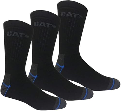 Caterpillar CAT Power&Cool Arbeitssocken 6|9|12 Paar in zwei Größen 39-42/43-46 (39-42, 6 Paar) von Caterpillar