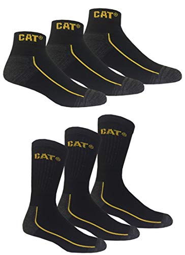 Caterpillar CAT ROBUST - lange und/oder kurze Arbeitssocken mit Cordura-Technologie (39-42, 3 Lange + 3 Kurze) von Caterpillar