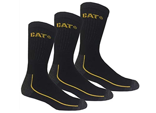 Caterpillar CAT ROBUST - lange und/oder kurze Arbeitssocken mit Cordura-Technologie (43-46, 12 Paar lange Robust) von Caterpillar