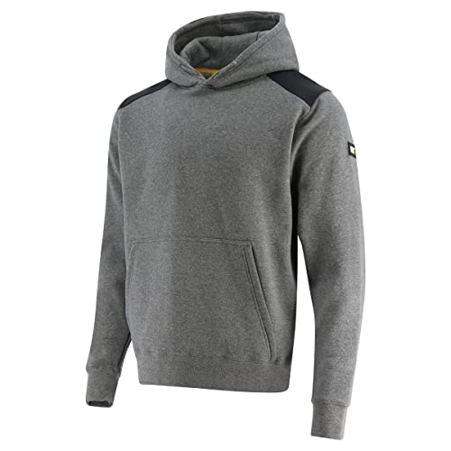 Caterpillar Cat Workwear Essentials Herren-Kapuzenpullover, Dark Heather Grey, XL von Caterpillar