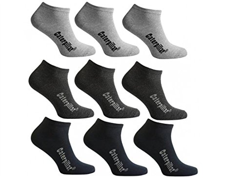 Caterpillar CAT wahlweise 5|10|15 Paar Sneakersocken, Schwarz oder Weiß oder Farbmix, 39-42 | 43-46 | 47-50, Kurzschaftsocken, Socken (39-42, 10 Paar : 5x Farbmix + 5x Weiß) von Caterpillar