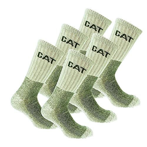 Caterpillar Heavy Duty Worksocks 6 Paar Profi - Arbeitssocken aus hochwertiger Baumwolle mit elastischer Lycra-Faser (Grau, 39-42) von Caterpillar