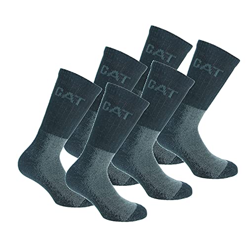 Caterpillar Heavy Duty Worksocks 6 Paar Profi - Arbeitssocken aus hochwertiger Baumwolle mit elastischer Lycra-Faser (Schwarz, 39-42) von Caterpillar