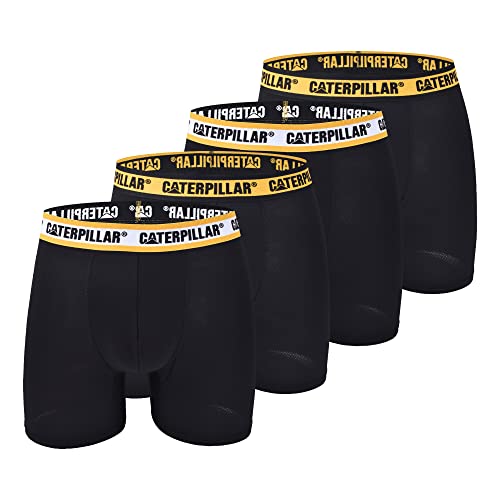 Caterpillar Herren 4er-Pack Comfort Core Boxershorts, Schwarz Multi, Small von Caterpillar