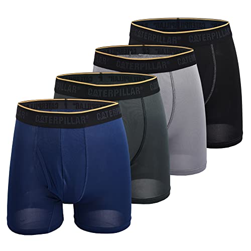 Caterpillar Herren Comfort Core Boxershorts, 4er-Pack Retroshorts, Navy, Large von Caterpillar