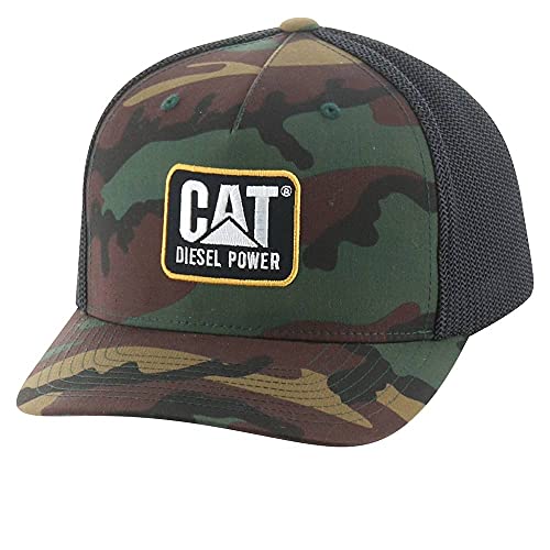 Caterpillar Herren Design Mark Diesel Caps 110 Flexfit Baseballkappe, Woodlang/Camouflage, Einheitsgröße von Caterpillar