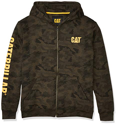 Caterpillar Herren Full Zip Hooded Sweatshirt Kapuzenpullover, Night Camo, XX-Large von Caterpillar