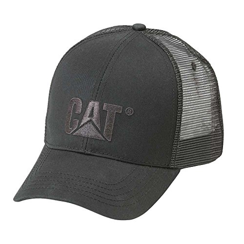 Caterpillar Unisex Cap Raised Logo Mesh Kappe, Schwarz, Einheitsgröße von Caterpillar