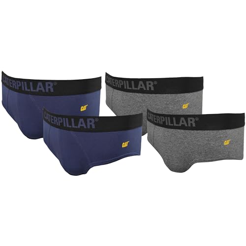 Caterpillar Herren-Slips (4er-Pack) - Stretch-Baumwolle (Mehrfarbig, XL) von Caterpillar