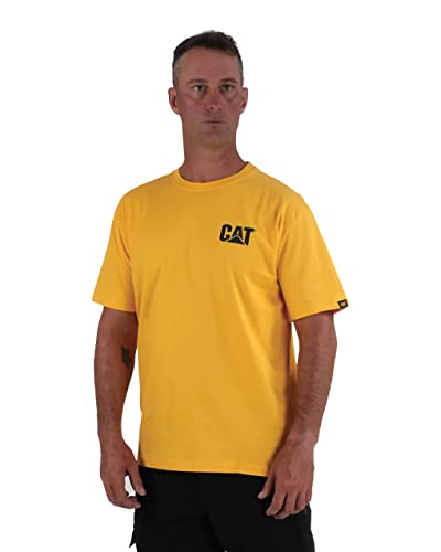 Caterpillar Herren-T-Shirt mit Markenzeichen (Normale und große und große Größen) - Gelb - Mittel von Caterpillar