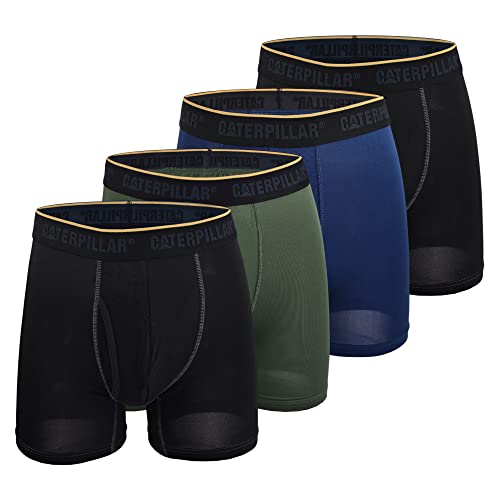 Caterpillar Men's 4-Pack Comfort Core Boxer Briefs, Green, X-Large von Caterpillar