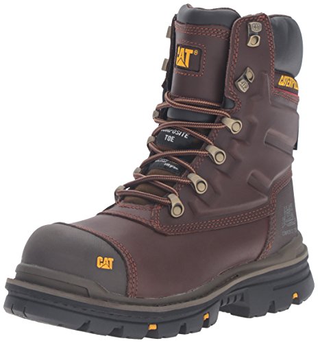 Caterpillar Men's Premier 8" Waterproof TX Comp Toe Industrial and Construction Shoe Braun von Caterpillar